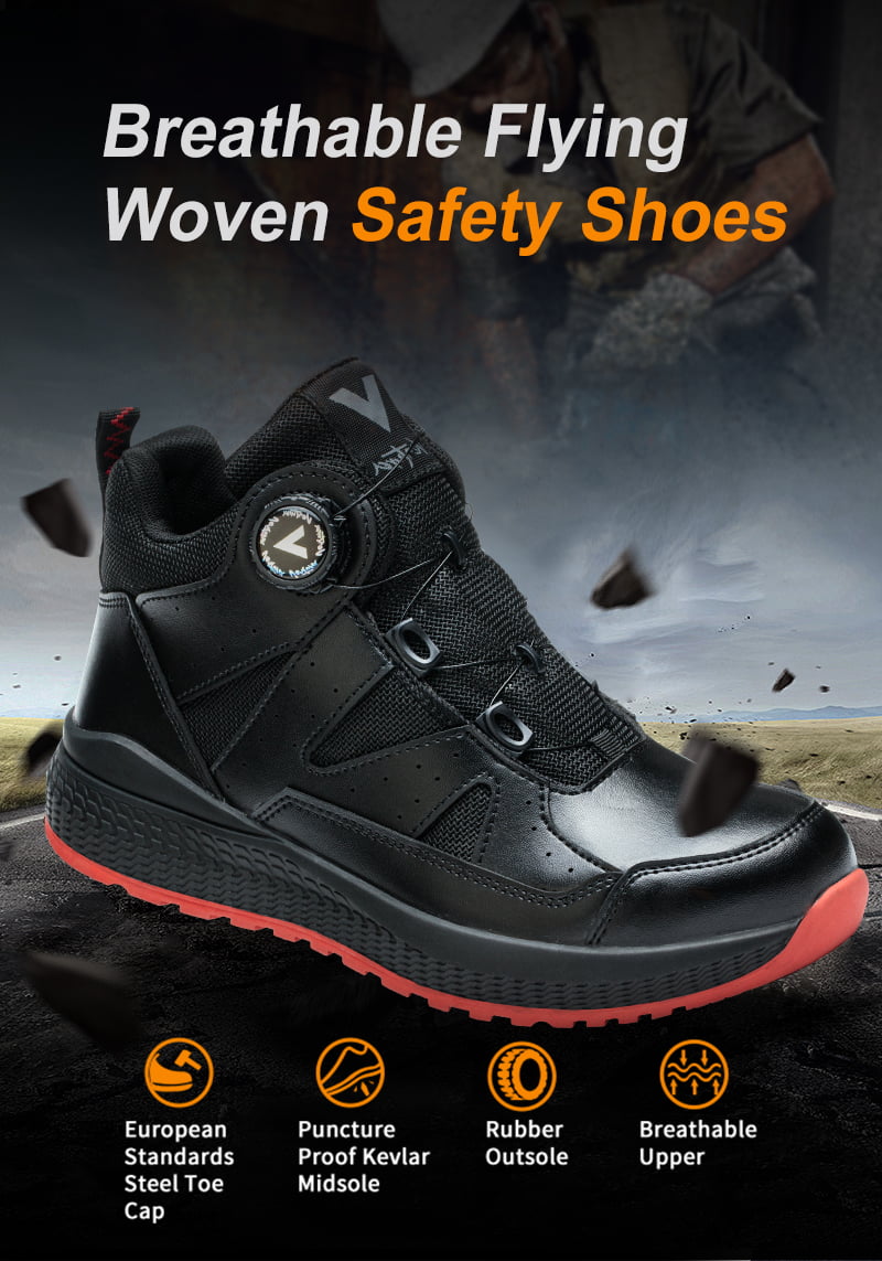 Breathable anti-smashing safety shoes