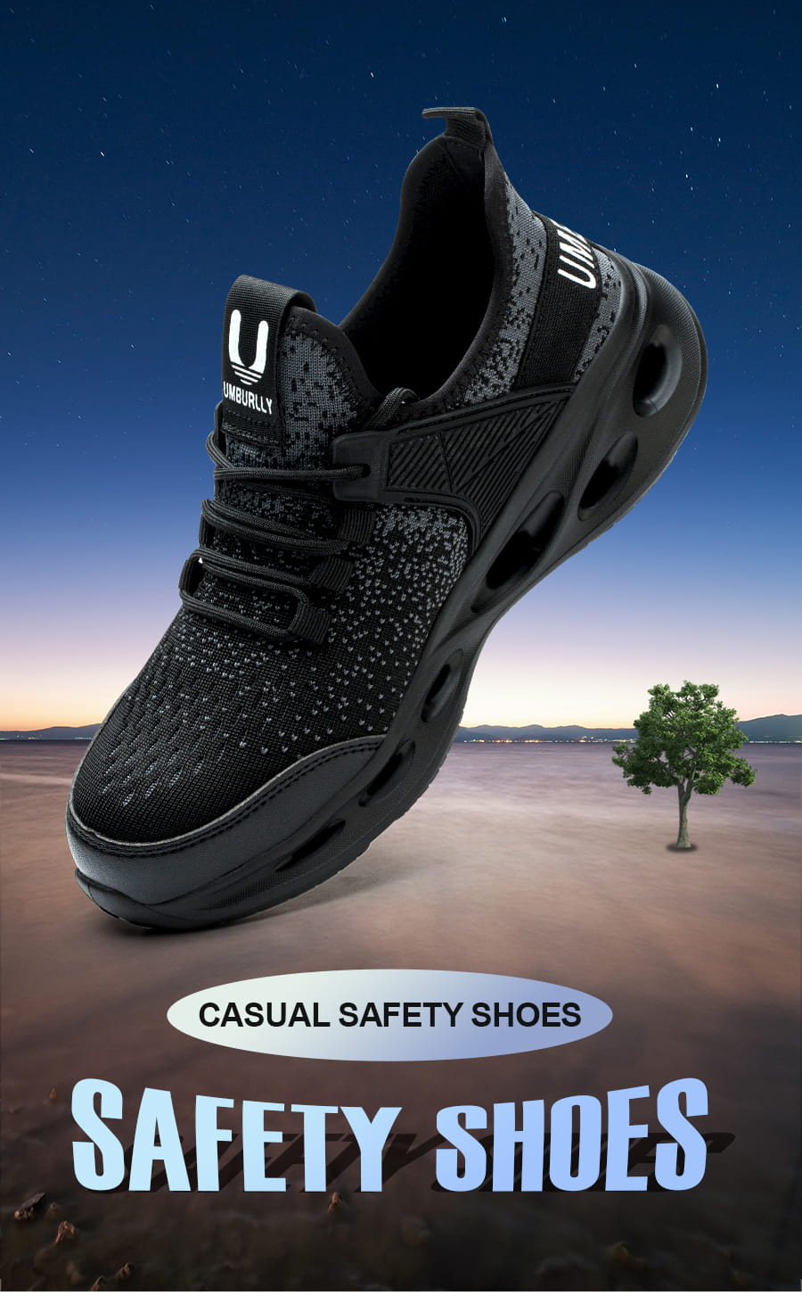 Lightweight and breathable safety shoes