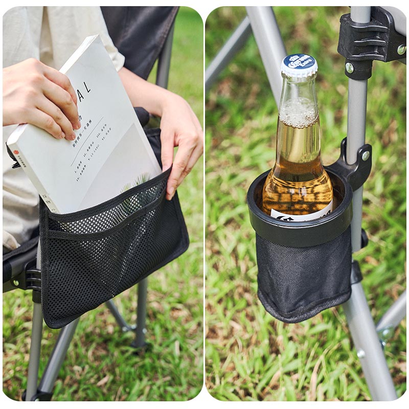 Foldable Armchair with Storage Pockets